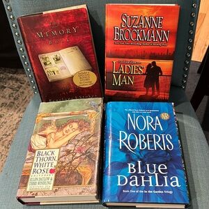 Lot of 4 adult reading hardcover books